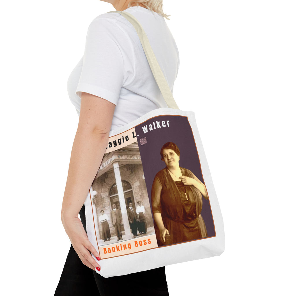 Maggie L. Walker Graphic Tote Bag — Black and Bold Historical Icon Design
