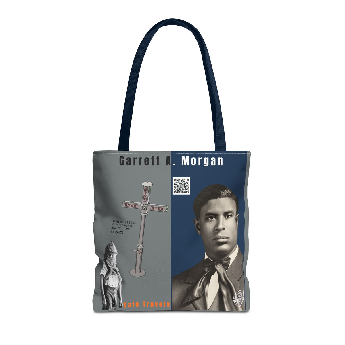 Garrett A. Morgan Historical Portrait Tote Bag (White)
