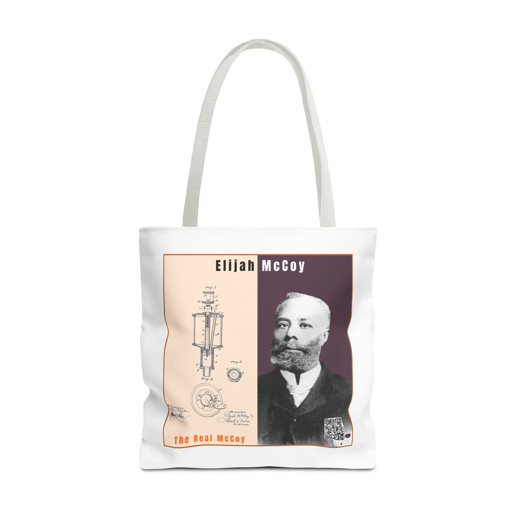 Defend Black Memories: Elijah McCoy Historical Portrait AOP Tote Bag