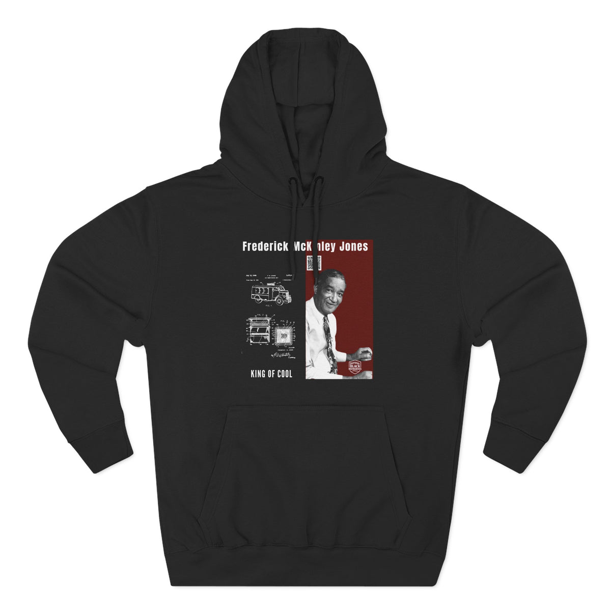 Frederick McKinley Jones, Unisex, Three-panel Historical Portrait Hoodie (City Champs)