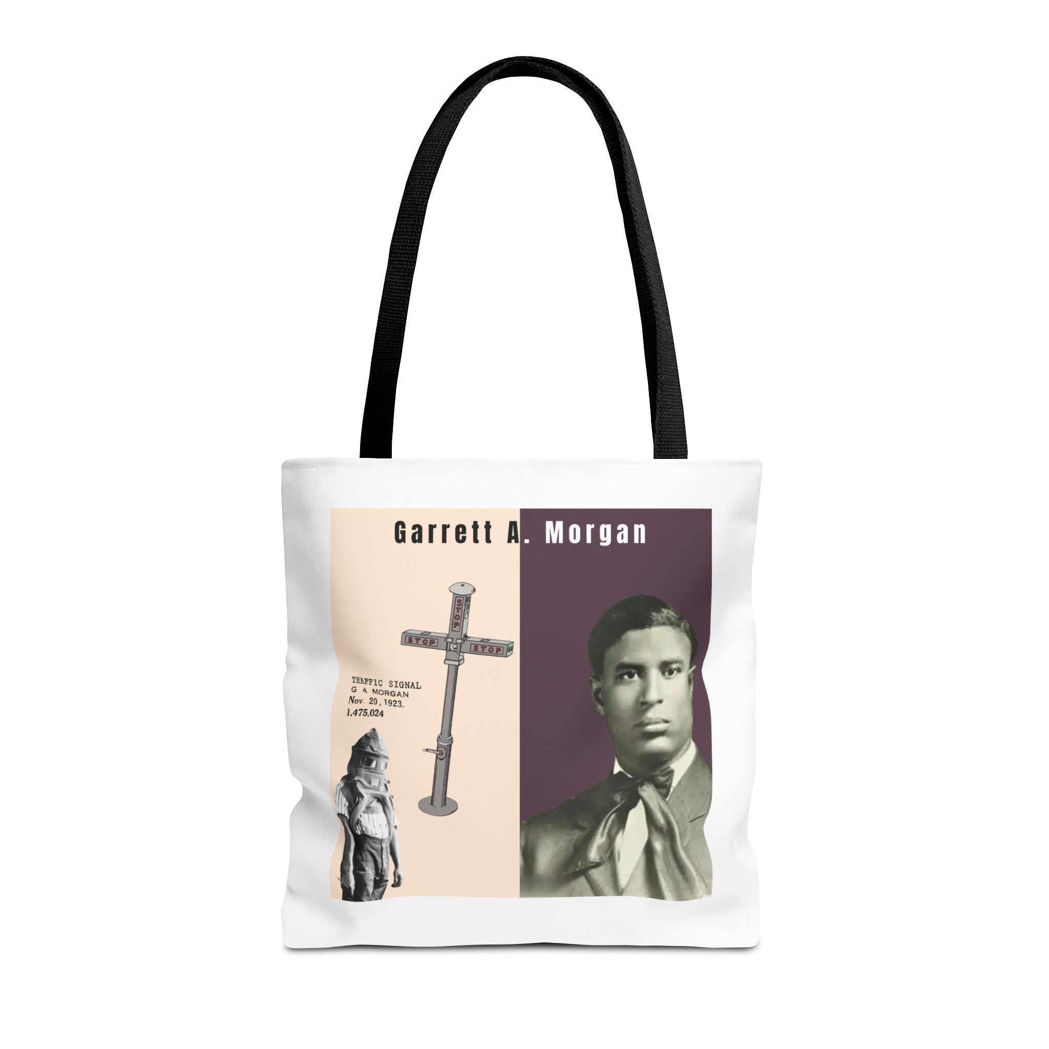 Garrett A. Morgan Historical Portrait Tote Bag (White)