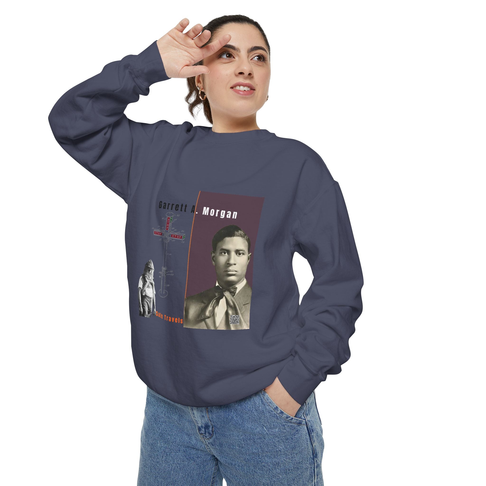 Garrett A. Morgan, Unisex, Garment-Dyed Sweatshirt