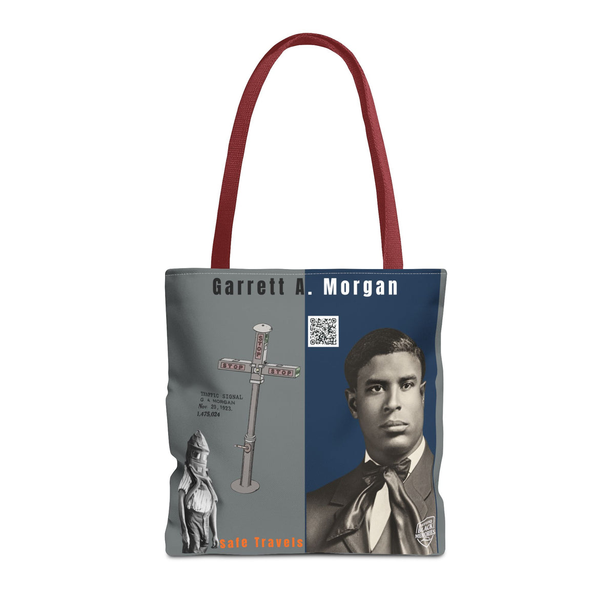 Garrett A. Morgan Historical Portrait Tote Bag (White)