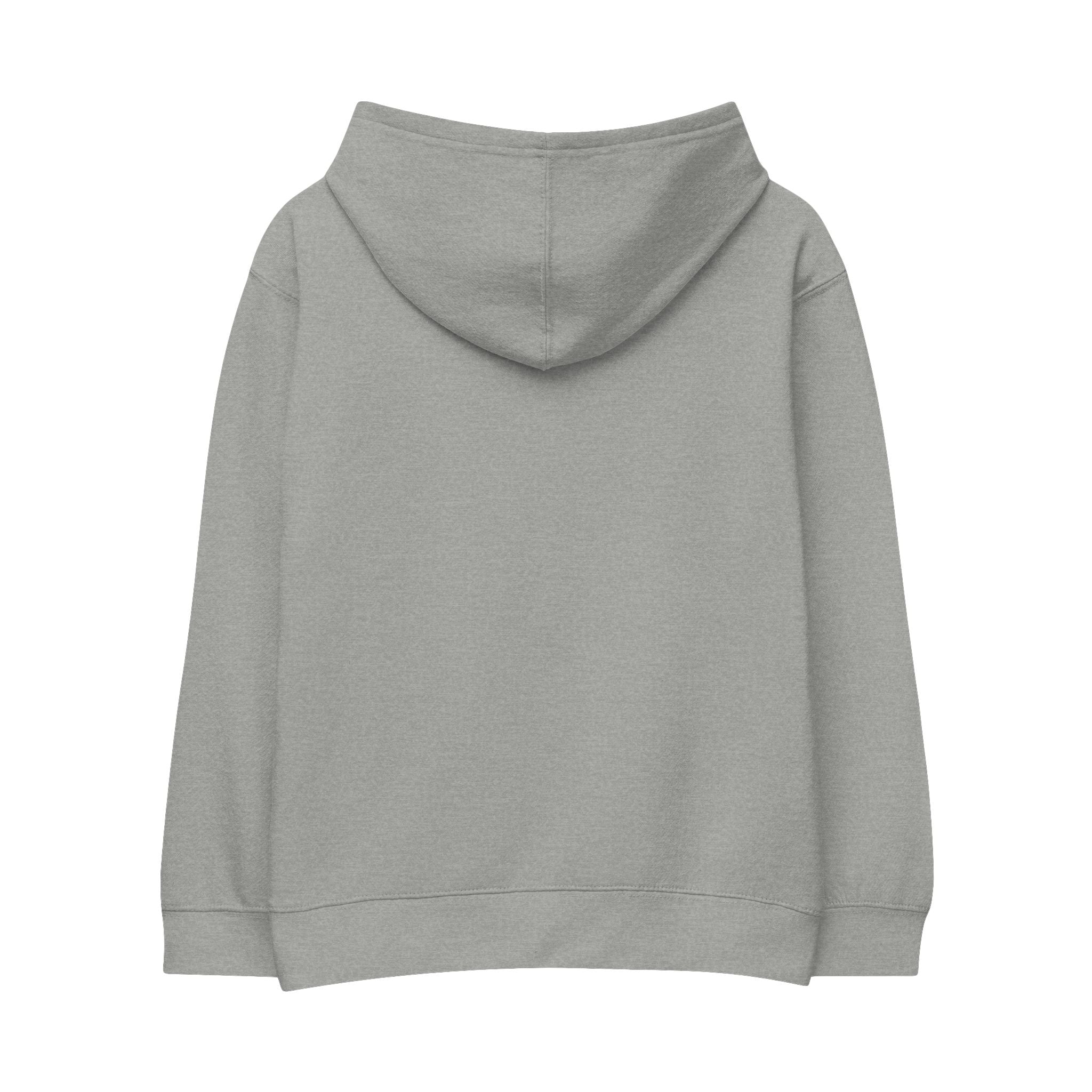 Kids Embroidered Fleece Hoodie (Grey)