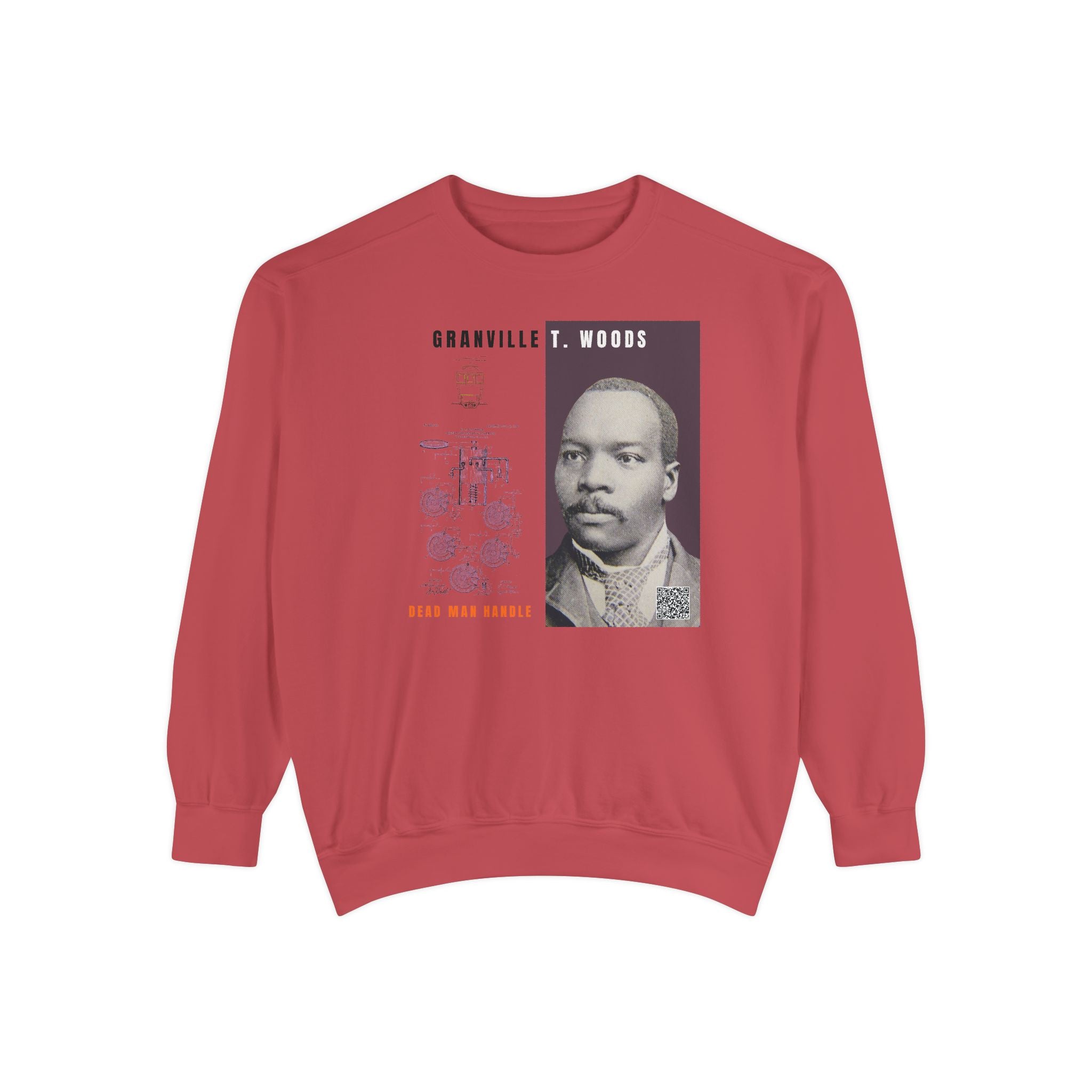 Defend Black Memories: Granville T. Woods Portrait Sweatshirt, Heritage Crewneck