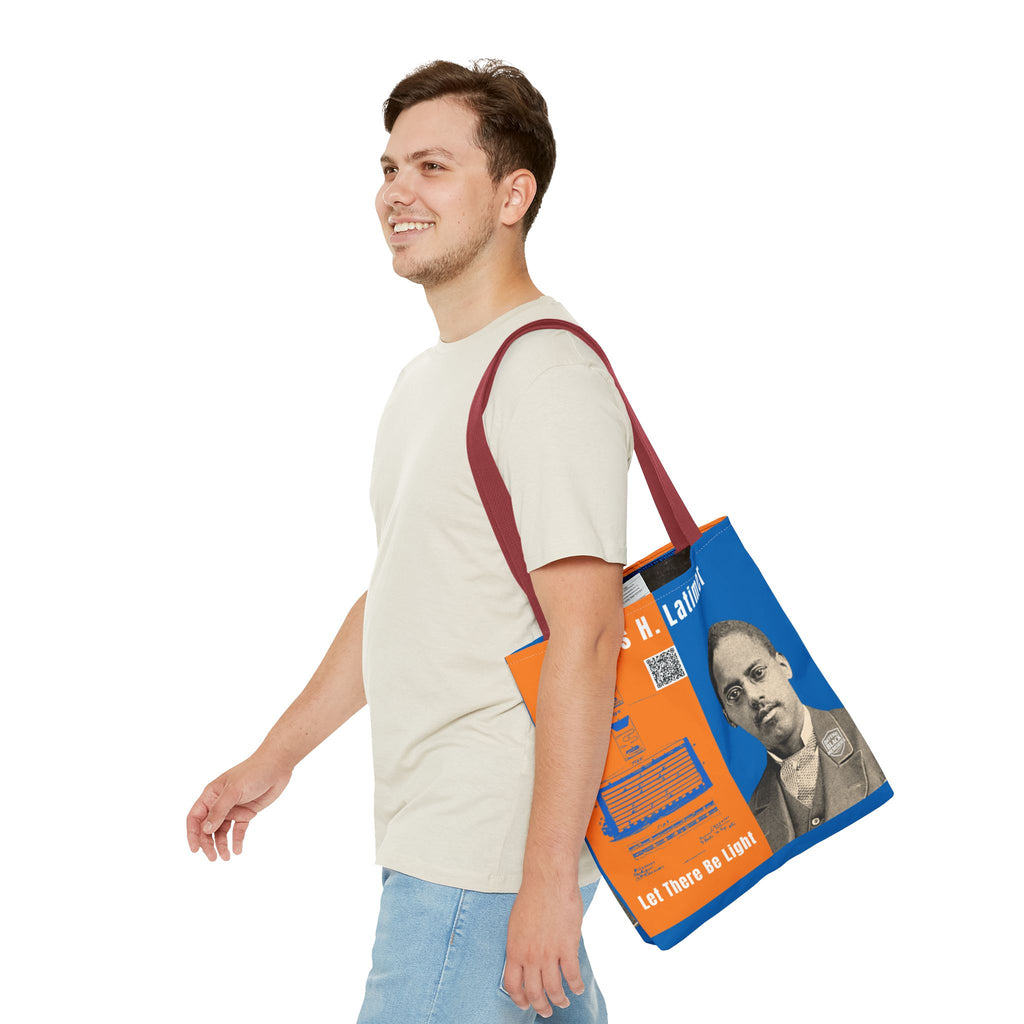 Lewis H. Latimer, Historical Portrait Tote Bag (Double Side City Champs Blue)