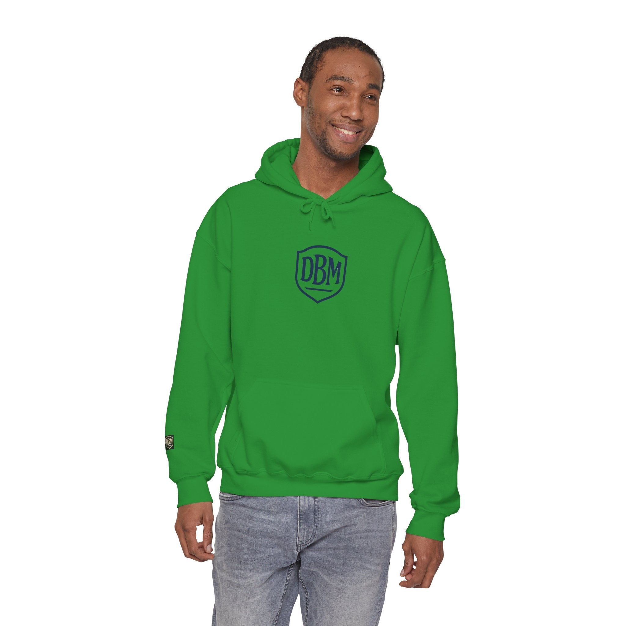 Defend Black Memories: Elijah McCoy Historical Black Portrait Big Back Logo Hoodie
