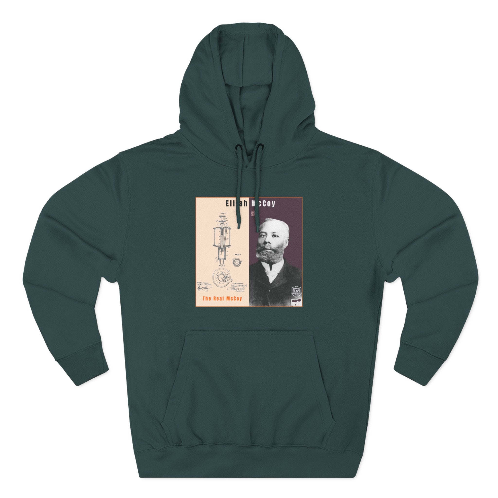 Elijah McCoy Three-Panel Design Hoodie-Historic Black Portrait Pullover (City Champs)