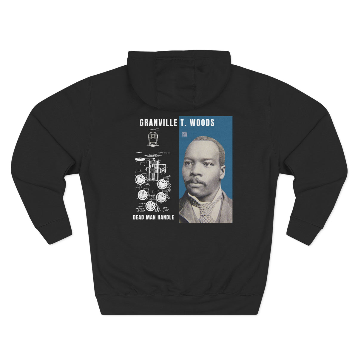 Granville T. Woods, 2 Side, Three-Panel Fleece Hoodie