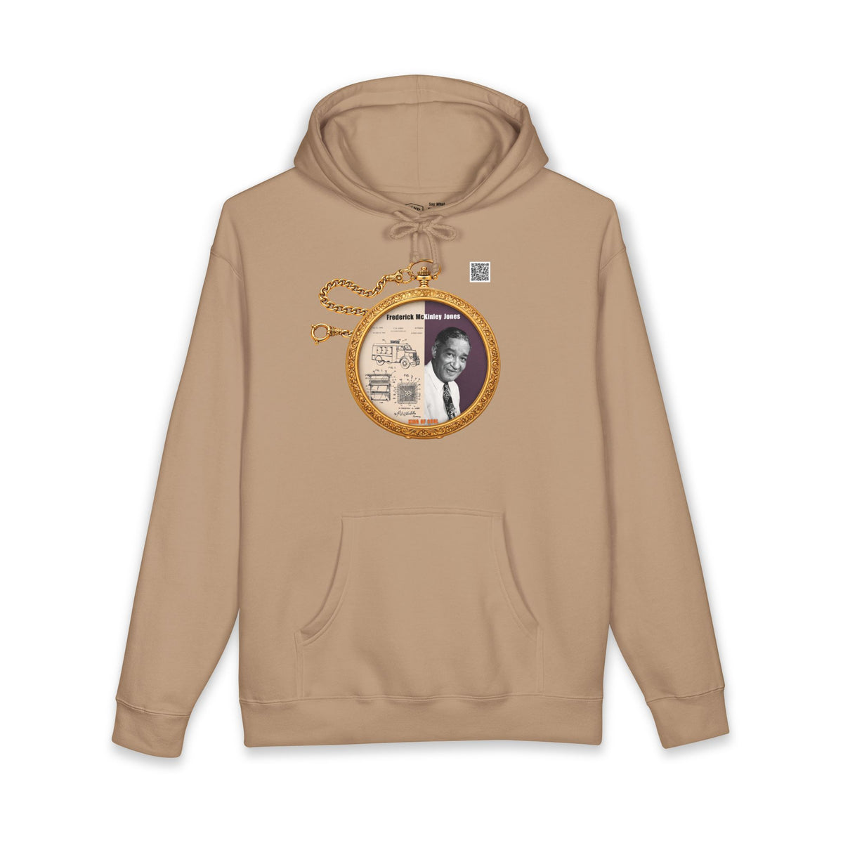 Frederick McKinley Jones Historical Portrait Pocket Watch Hoodie