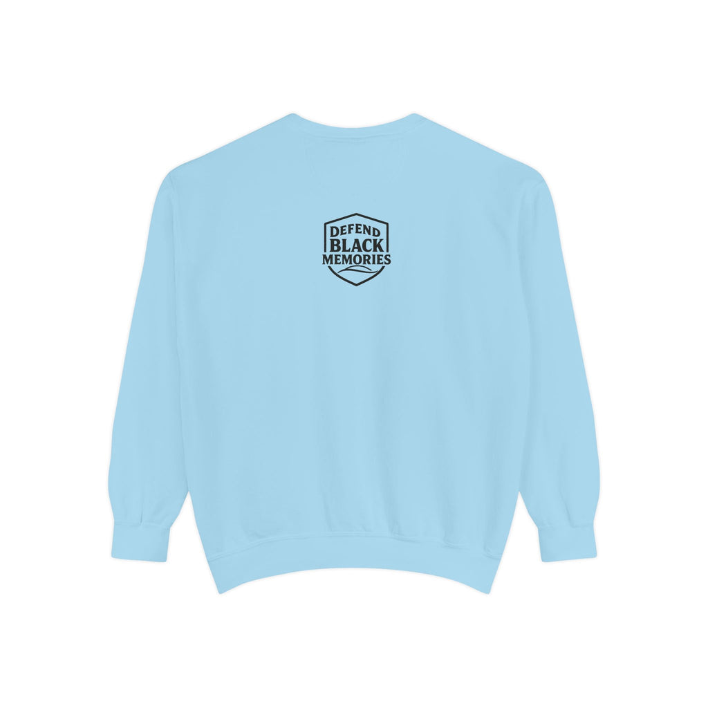 Defend Black Memories: Lewis Latimer Unisex Garment-Dyed Sweatshirt