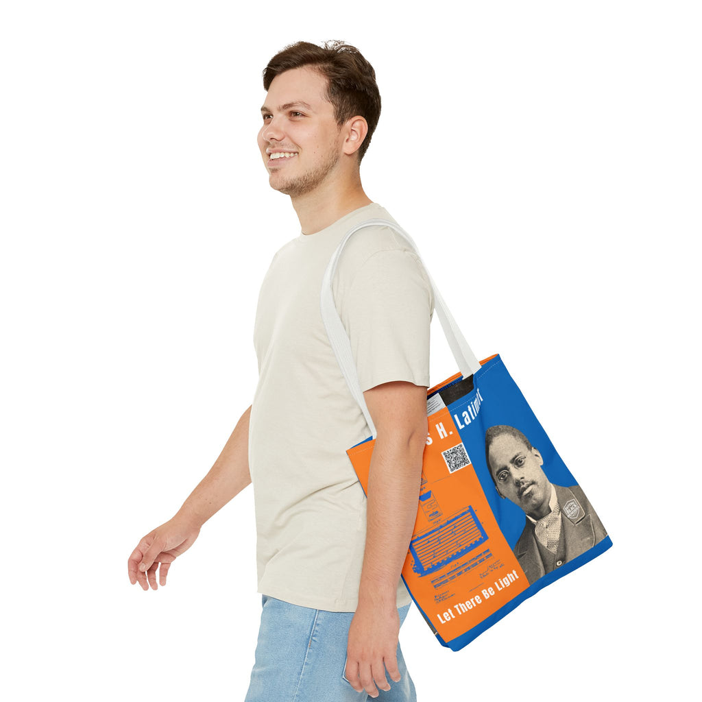 Lewis H. Latimer, Historical Portrait Tote Bag (Double Side City Champs Blue)