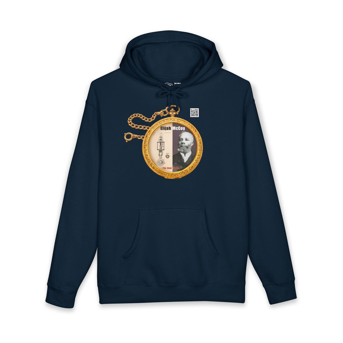 Elijah McCoy Historical Portrait Pocket Watch Hoodie