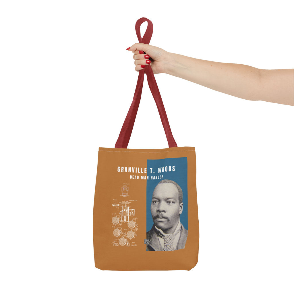 Granville T. Woods Historical Portrait Tote Bag (Light Brown)