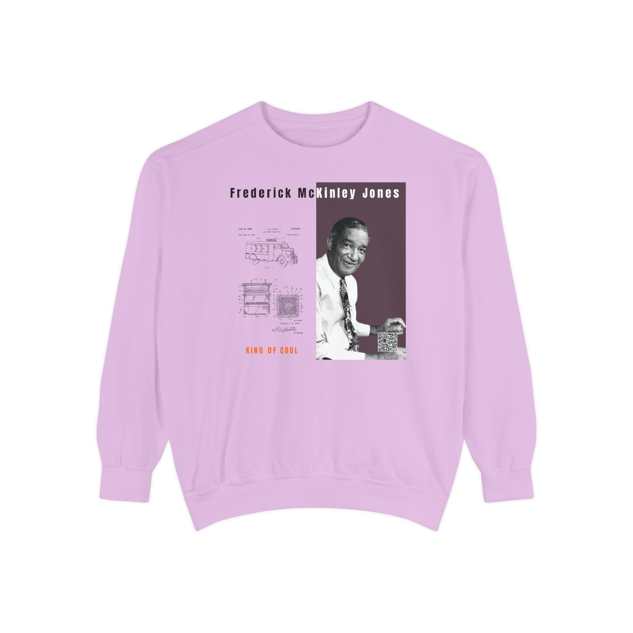 Defend Black Memories:  Frederick McKinley Jones Unisex, Garment-Dyed Tribute Sweatshirt