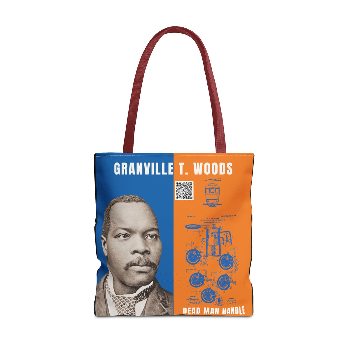 Granville T. Woods Historical Portrait Tote Bag -Turquoise (City Champs)
