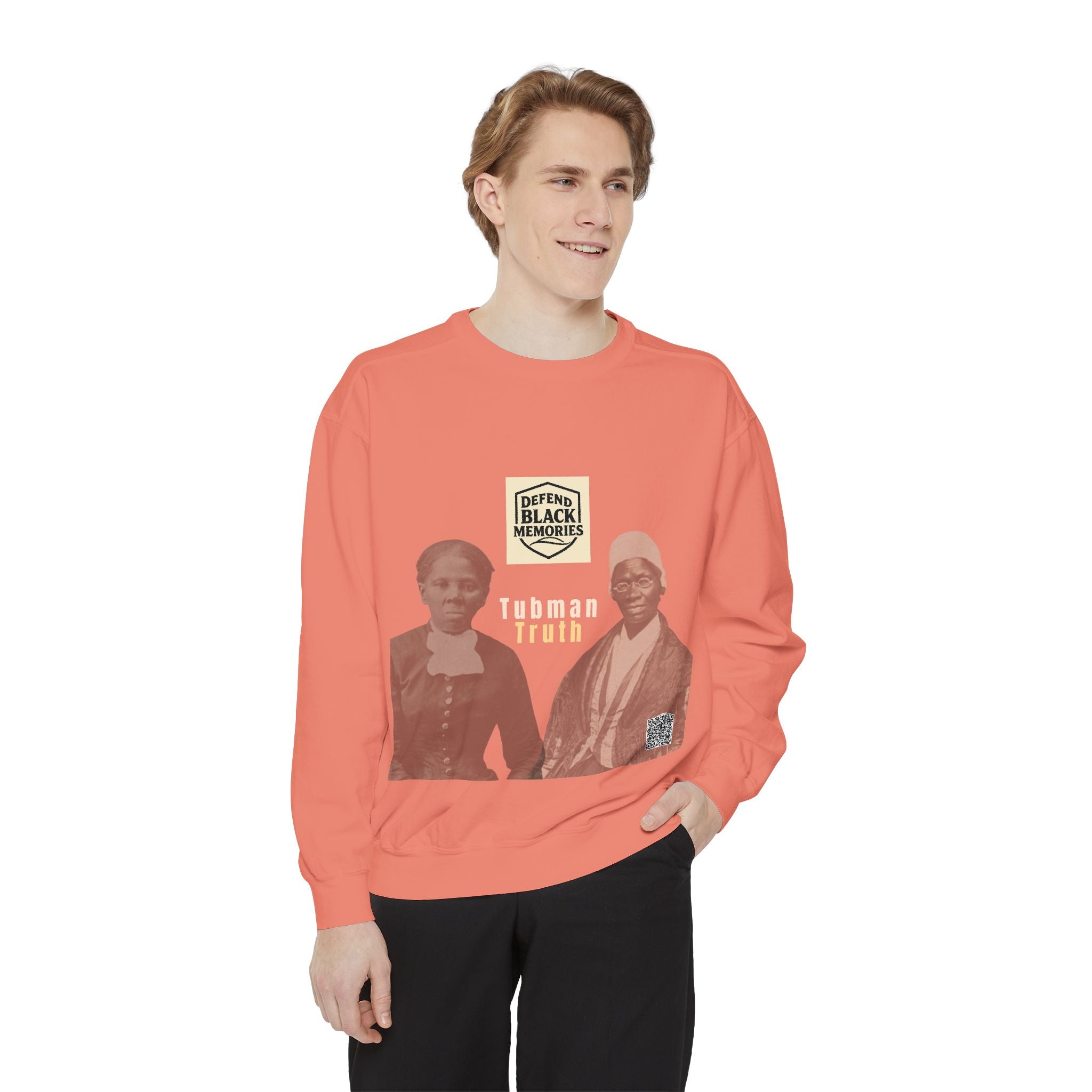 Defend Black Memories: Unisex, Tubman-Truth Garment-Dyed Sweatshirt