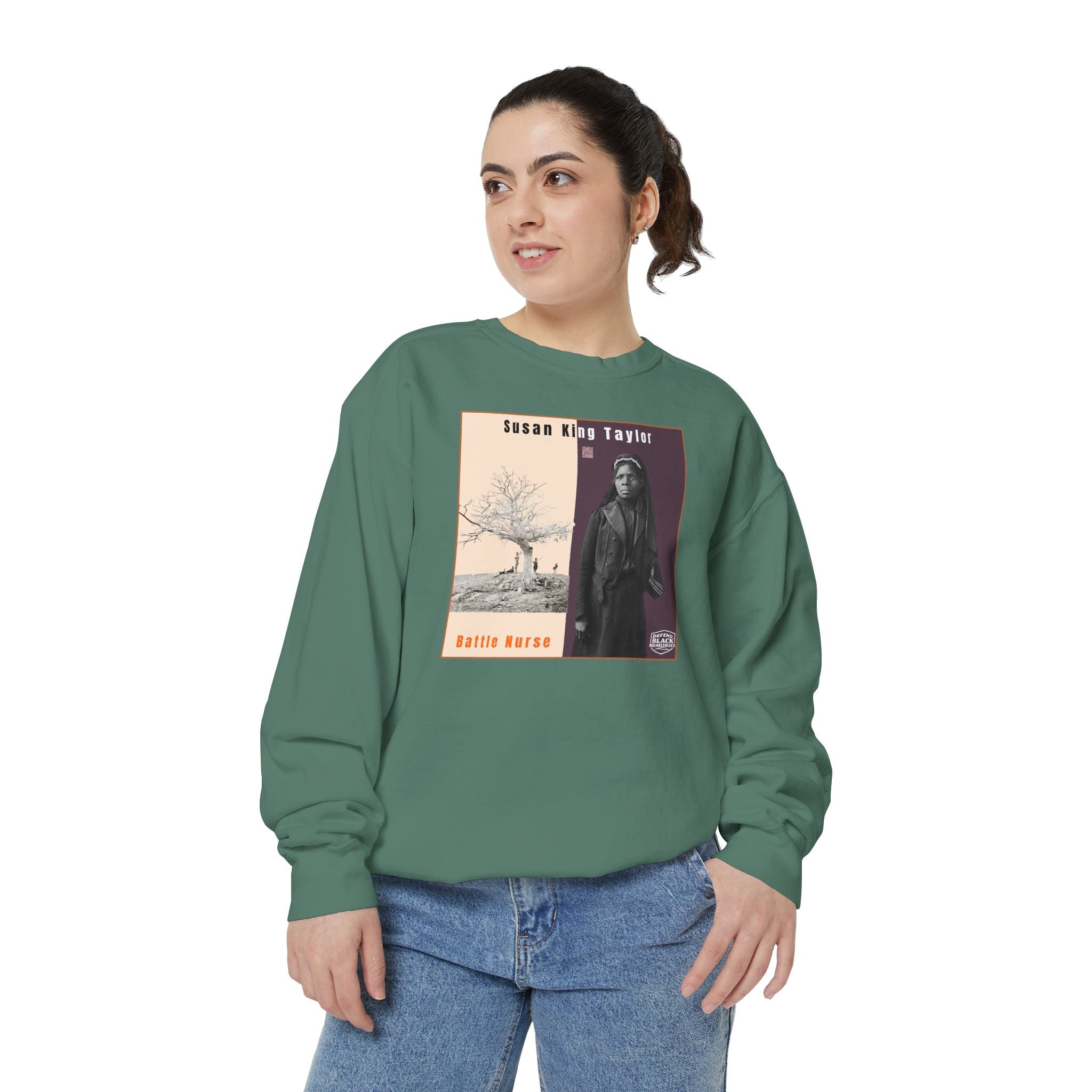 Susie King Taylor: Unisex Garment-Dyed Sweatshirt (City Champs)