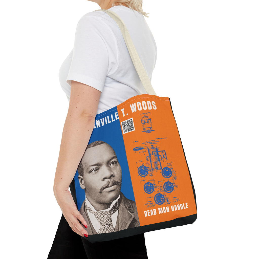 Granville T. Woods Historical Portrait Tote Bag -Turquoise (City Champs)