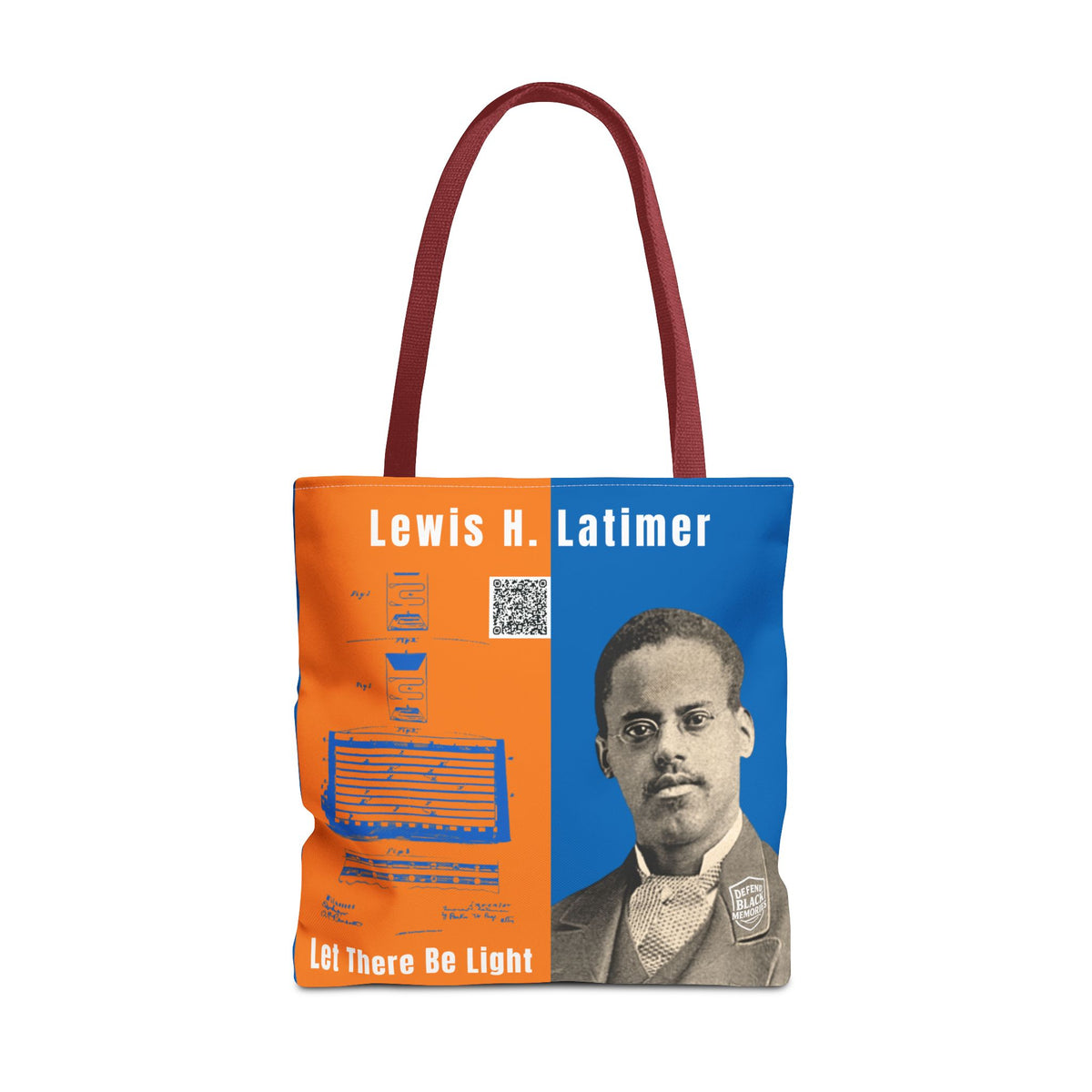 Lewis H. Latimer, Historical Portrait Tote Bag (Double Side City Champs Blue)
