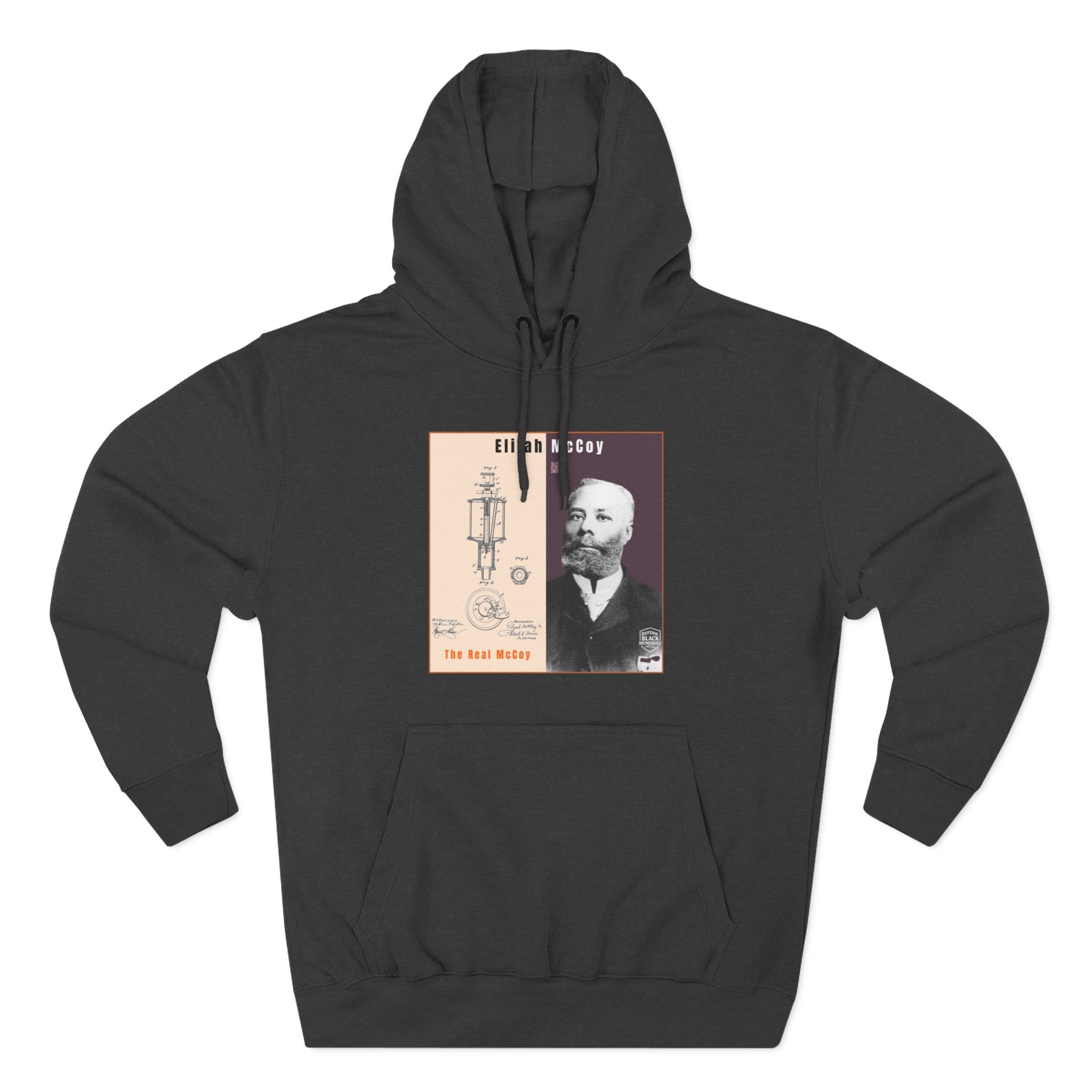 Elijah McCoy Three-Panel Design Hoodie-Historic Black Portrait Pullover (City Champs)