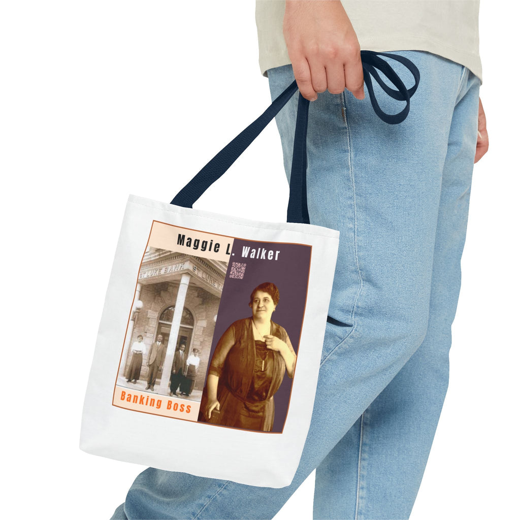 Maggie L. Walker Graphic Tote Bag — Black and Bold Historical Icon Design