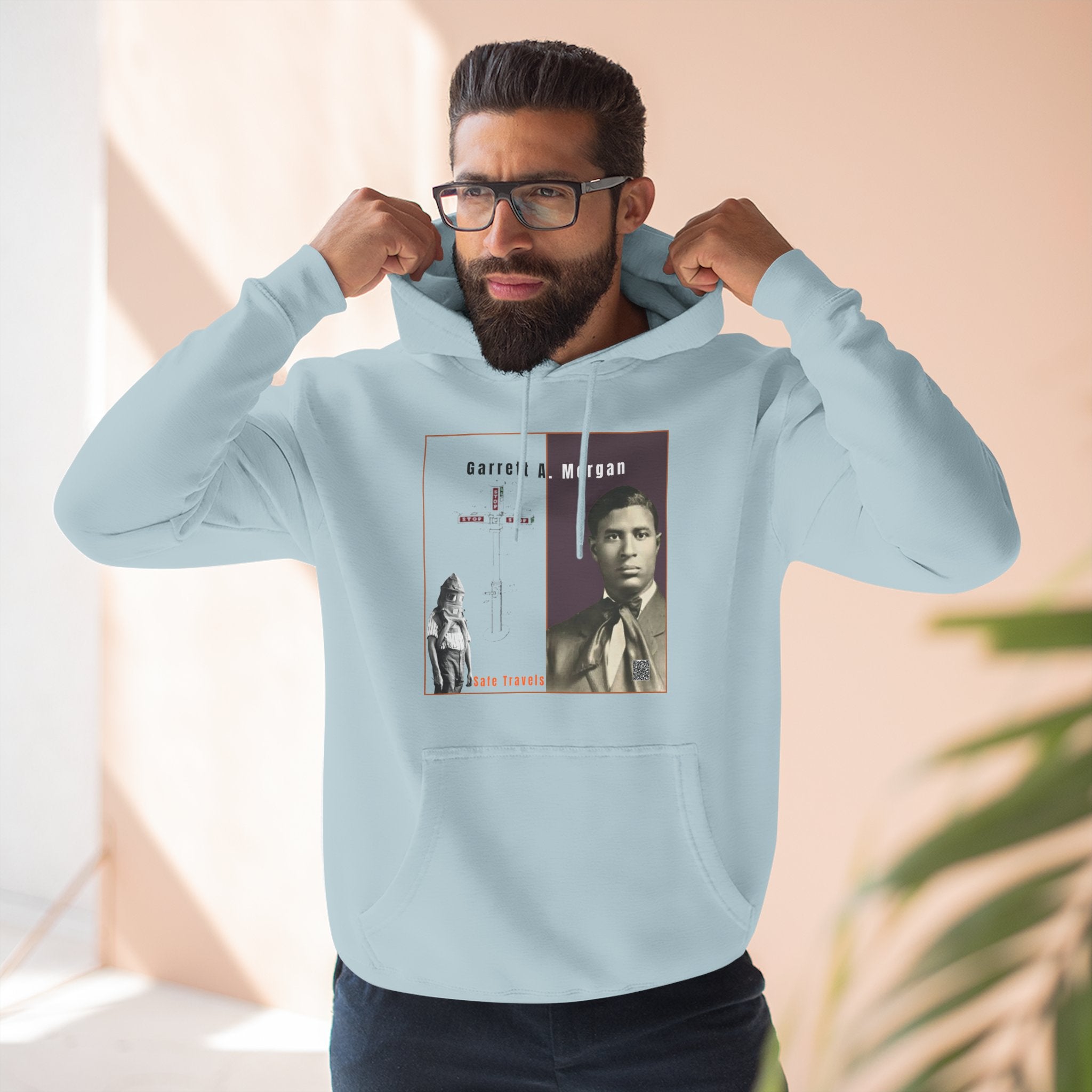 Garrett A. Morgan, Unisex, Three-Panel Historic Portrait Hoodie