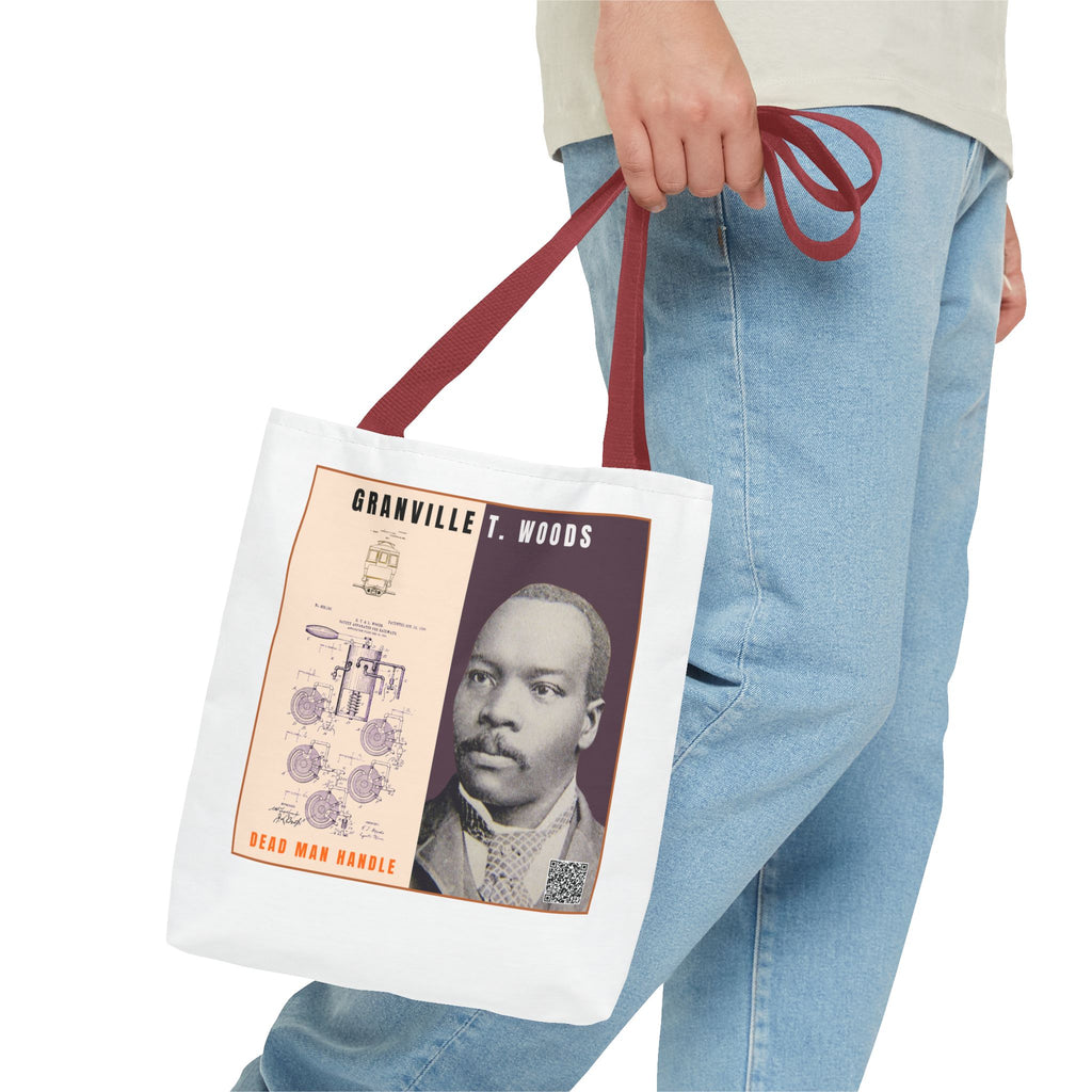 Granville T. Woods Historical Portrait Tote Bag (White)