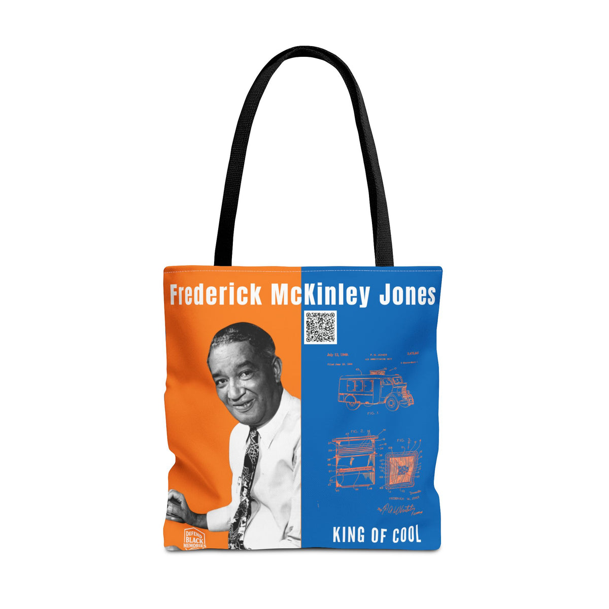 Frederick McKinley Jones, Historical Portrait Tote Bag (Double Side City Champs Blue)