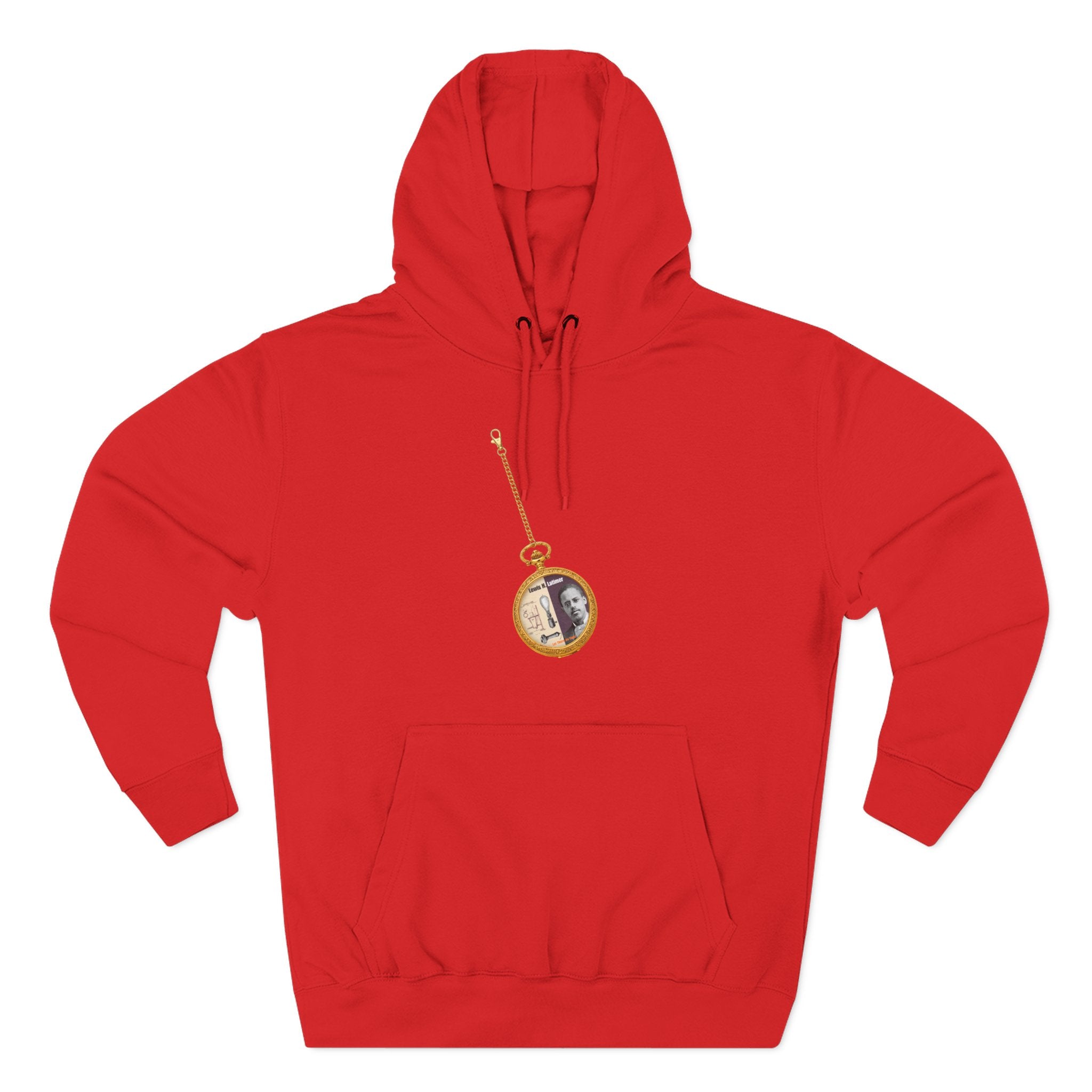 Lewis H Latimer Pocket Watch Three-Panel Fleece Hoodie
