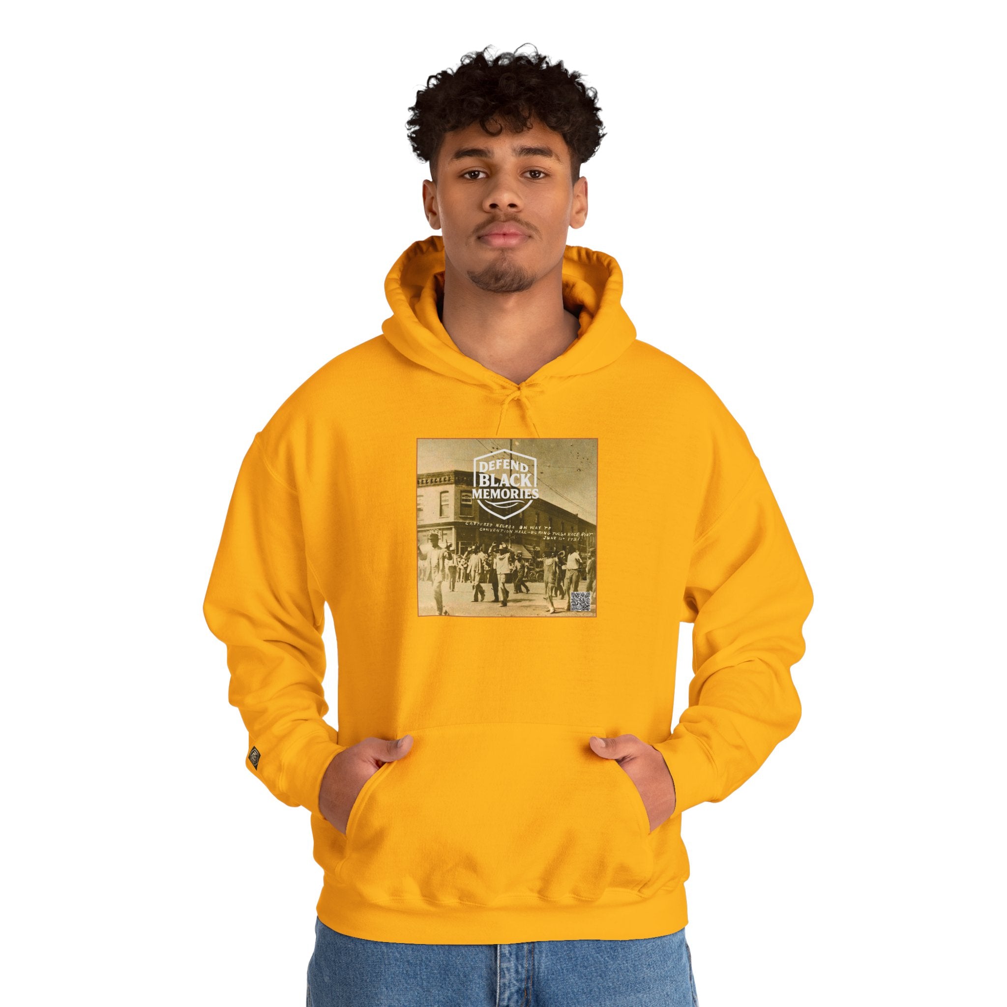 Defend Black Memories:Tulsa Race Massacre Hoodie — Vintage Photo Social Justice Pullover