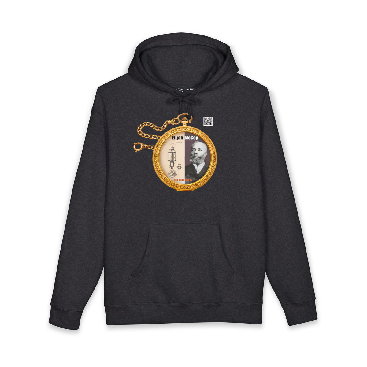 Elijah McCoy Historical Portrait Pocket Watch Hoodie