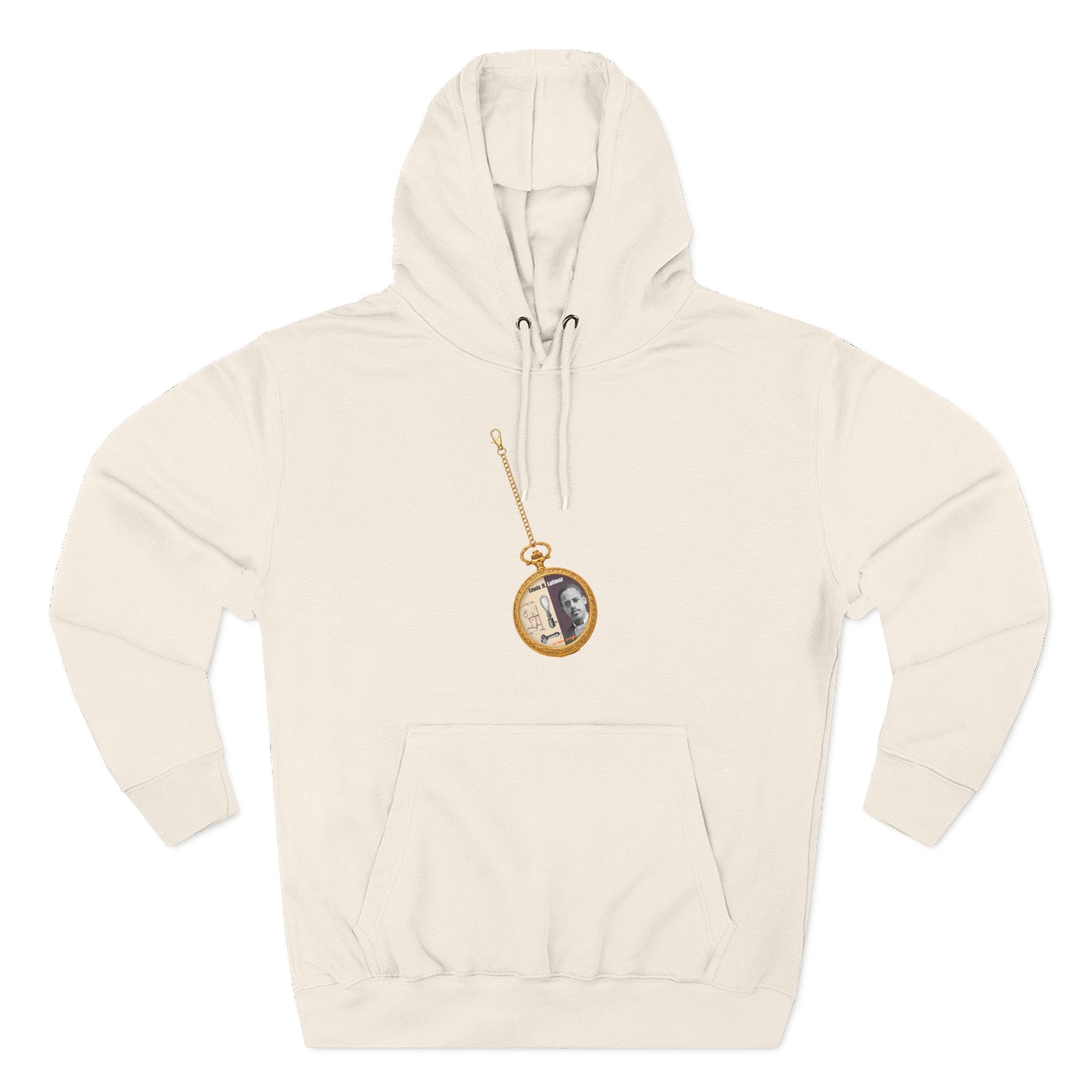 Lewis H Latimer Pocket Watch Three-Panel Fleece Hoodie
