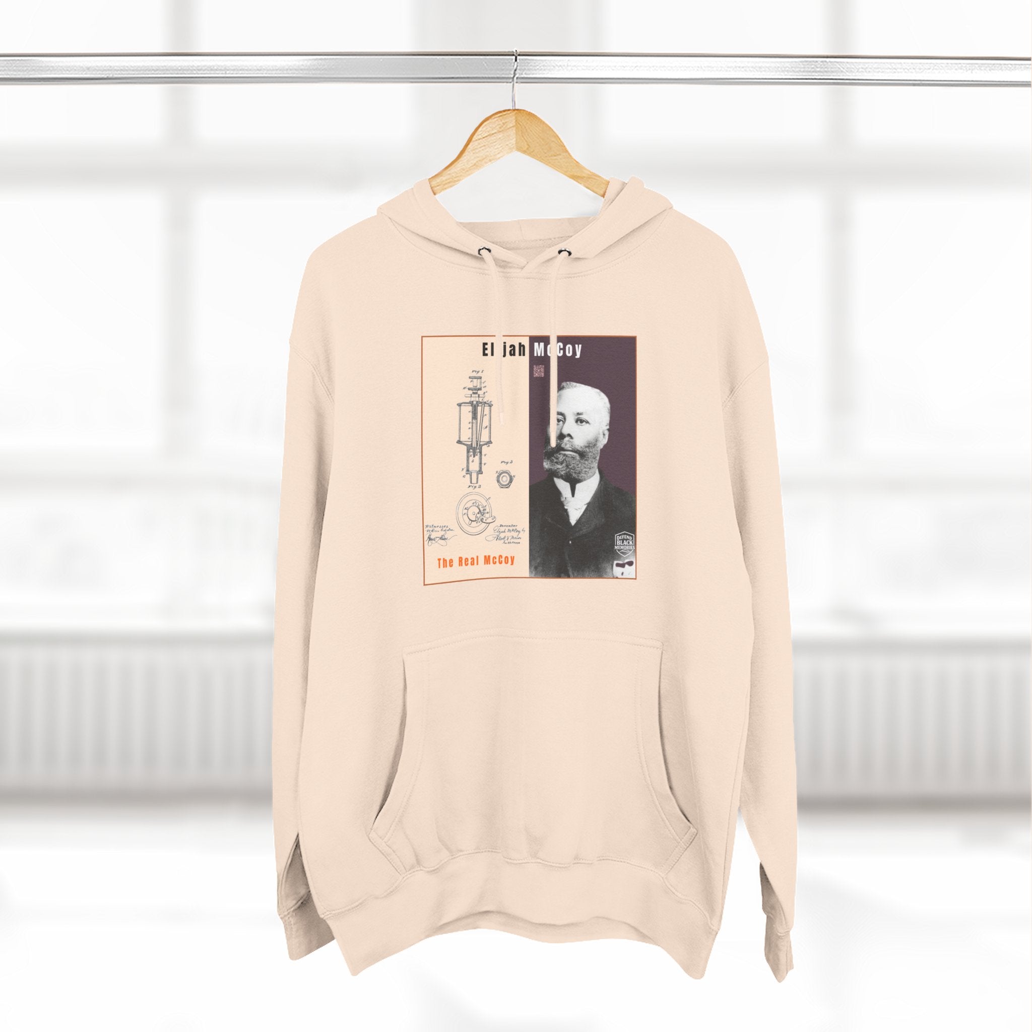 Elijah McCoy Three-Panel Design Hoodie-Historic Black Portrait Pullover (City Champs)