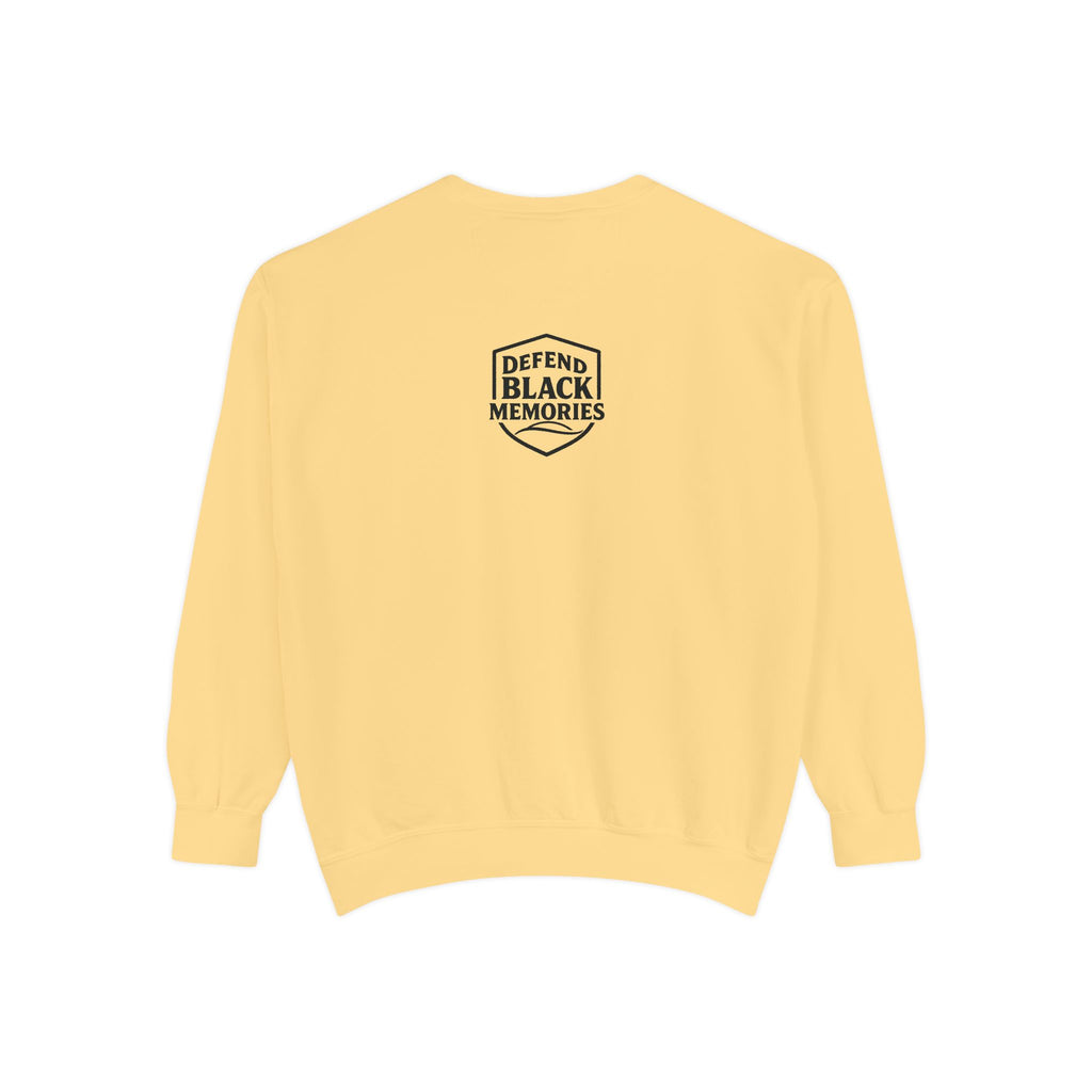 Defend Black Memories:  Frederick McKinley Jones Unisex, Garment-Dyed Tribute Sweatshirt