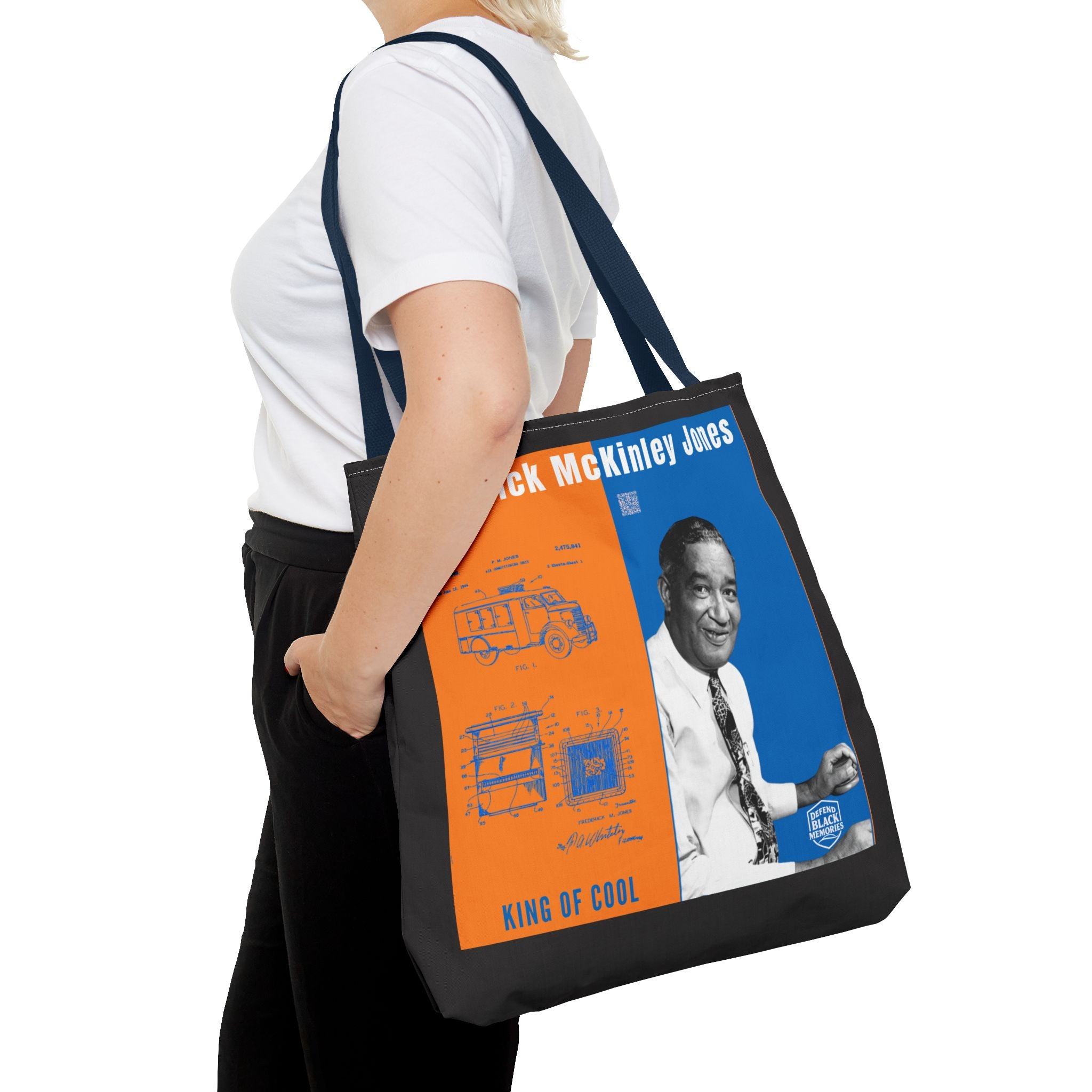 Frederick McKinley Jones, Historical Portrait Tote Bag (Black)