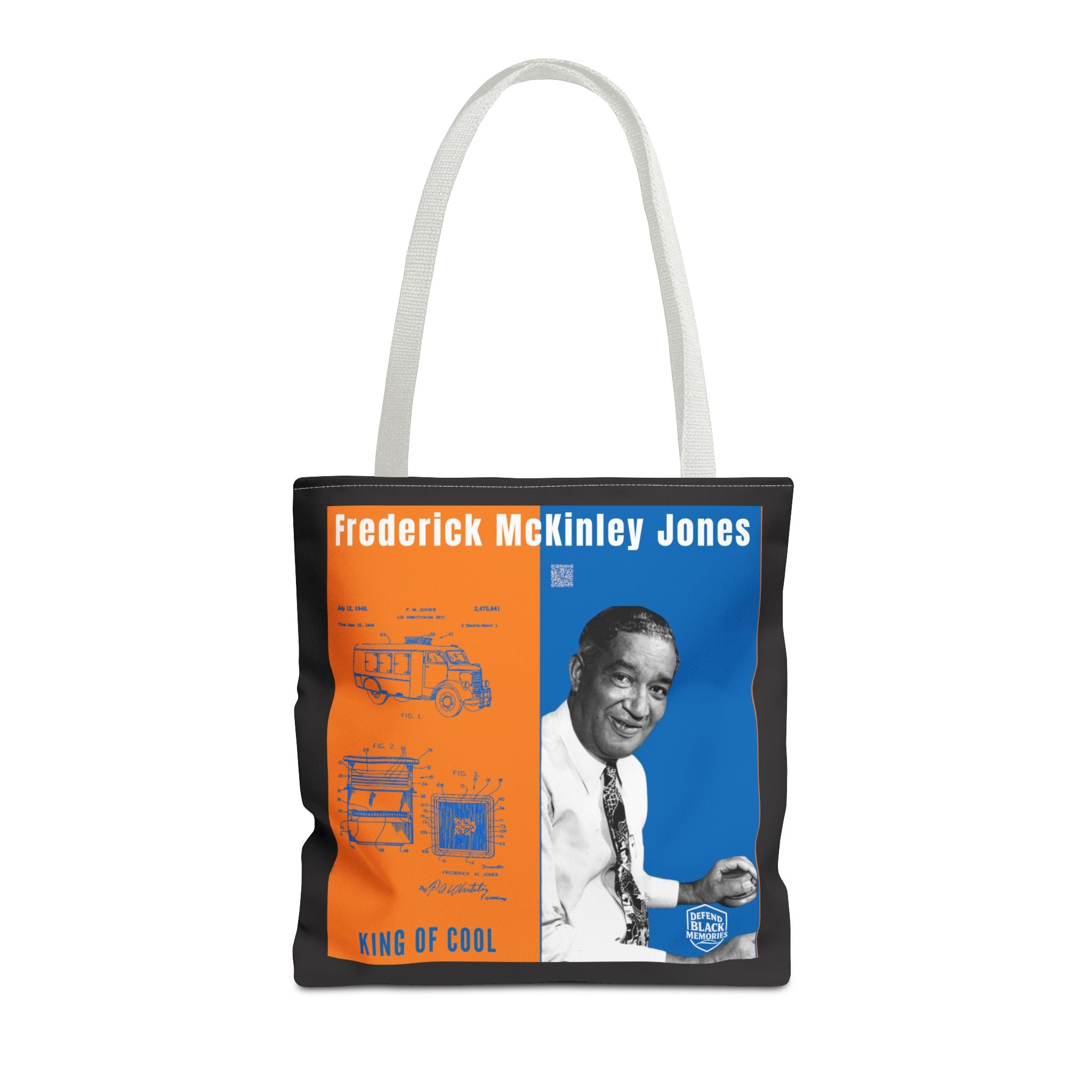 Frederick McKinley Jones, Historical Portrait Tote Bag (Black)