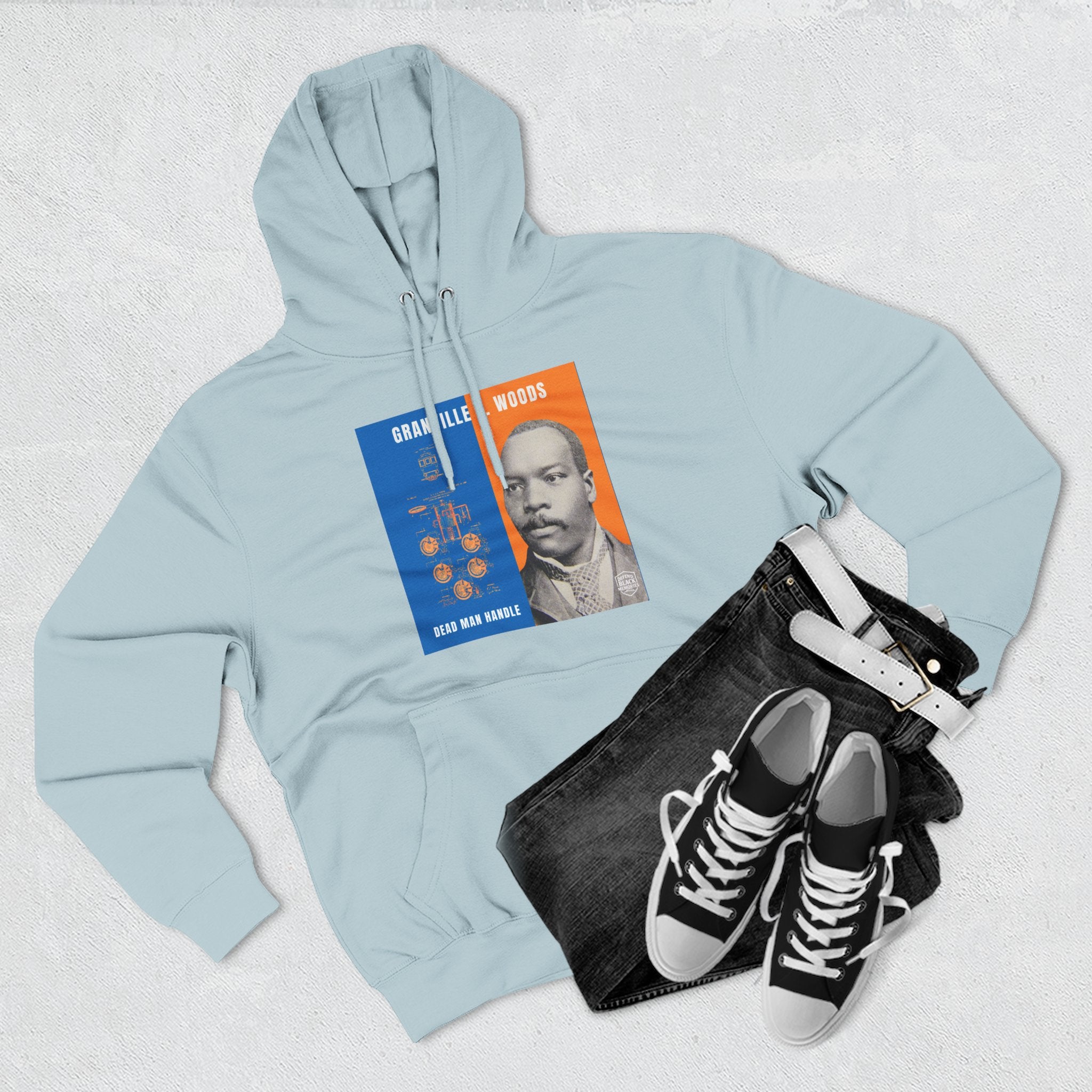 Granville T. Woods, Three-panel Historical Portrait Hoodie (City Champs)