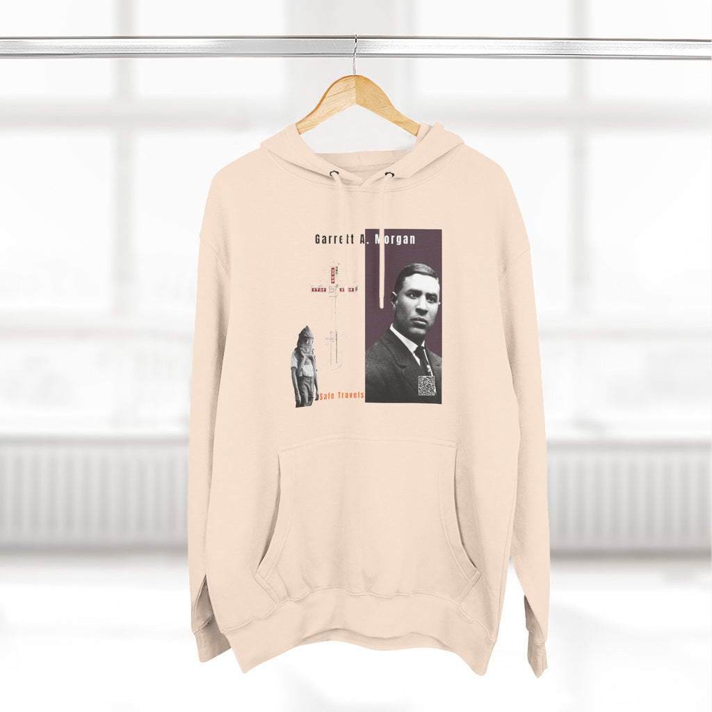 Defend Black Memories: Garrett A. Morgan Three-Panel Historic Black Portrait Hoodie