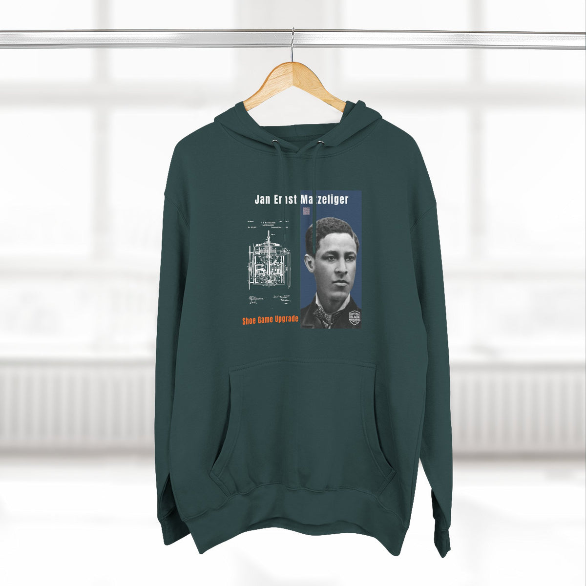 Jan E. Matzeliger Three-Panel Historic Portrait Hoodie (City Champs)