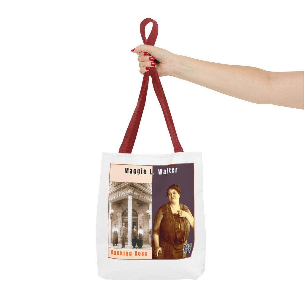 Defend Black Memories:Maggie L. Walker Historical Portrait AOP Tote Bag