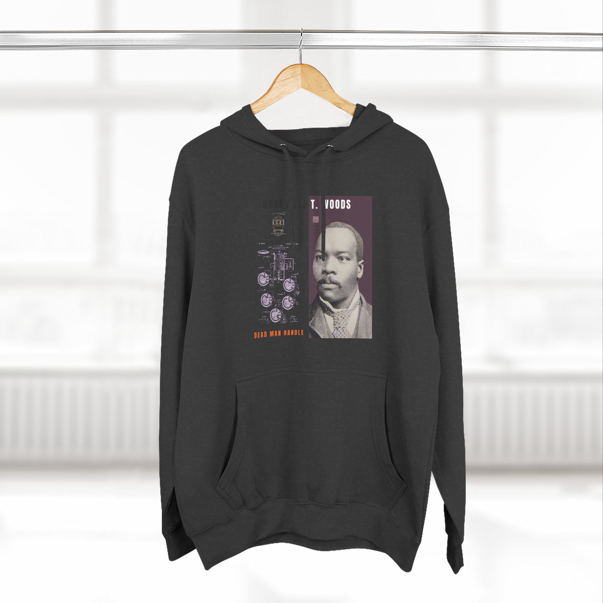 Granville T. Woods, Three-panel Historical Portrait Hoodie (City Champs)