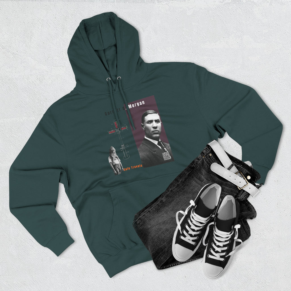 Defend Black Memories: Garrett A. Morgan Three-Panel Historic Black Portrait Hoodie