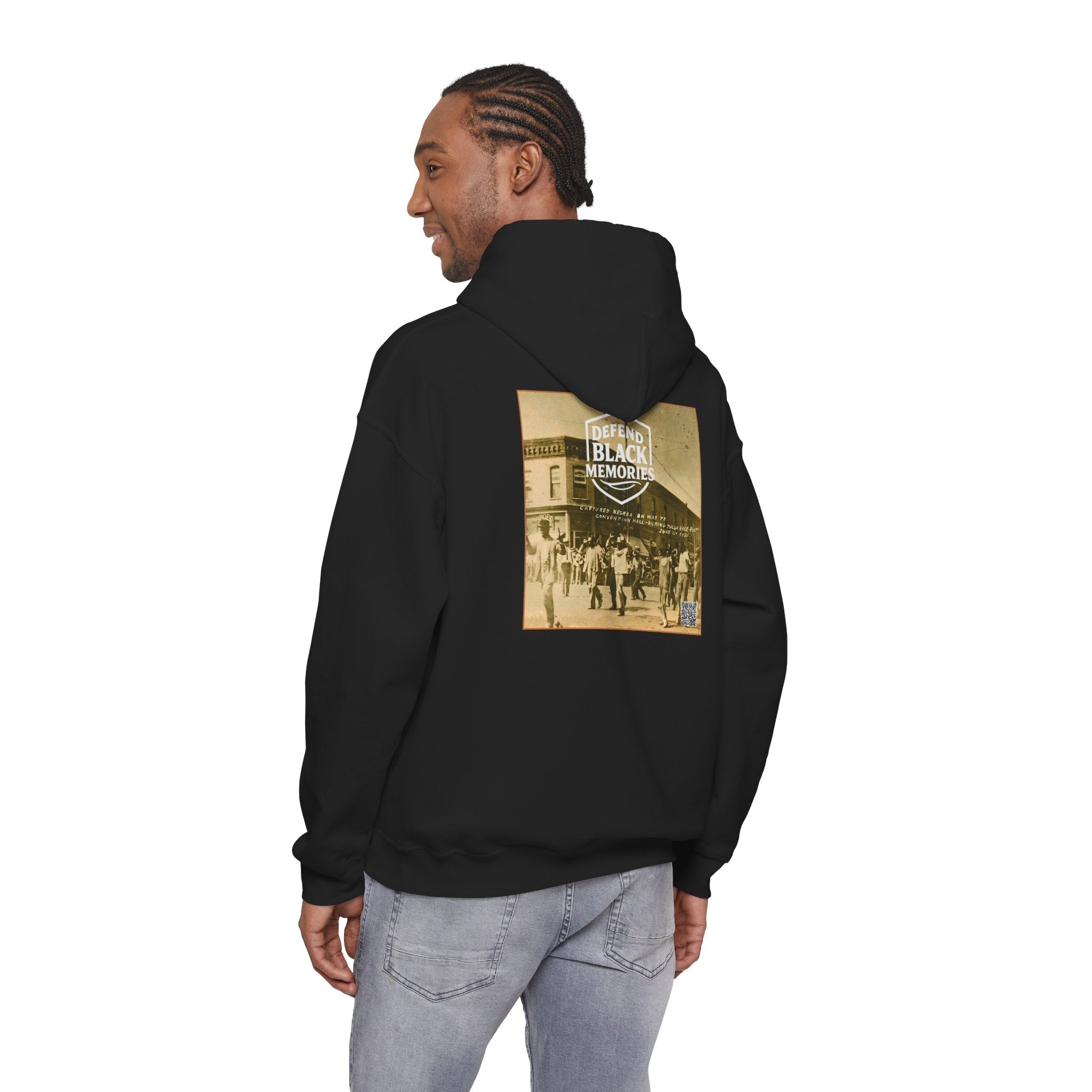 Tulsa Race Massacre, Historical Portrait Hoody, w/Back Graphic