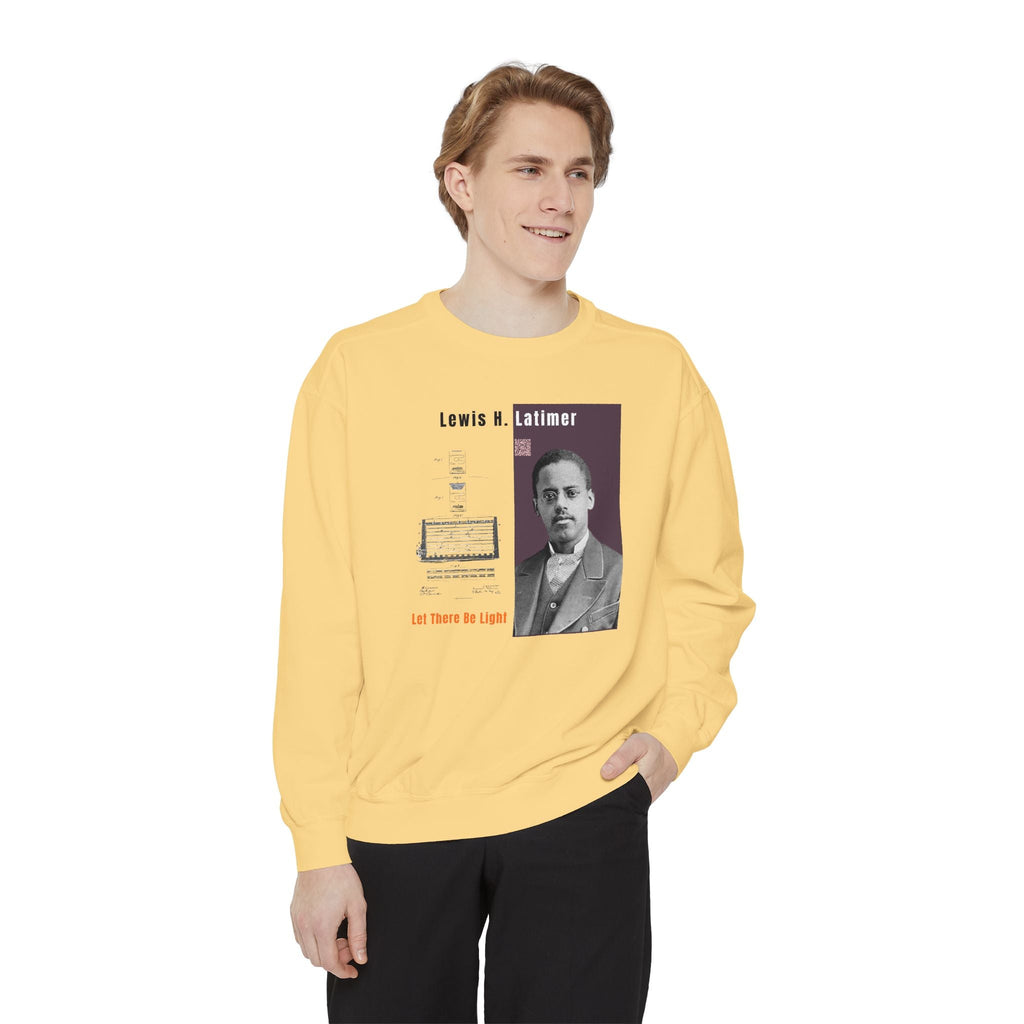 Defend Black Memories: Lewis Latimer Unisex Garment-Dyed Sweatshirt