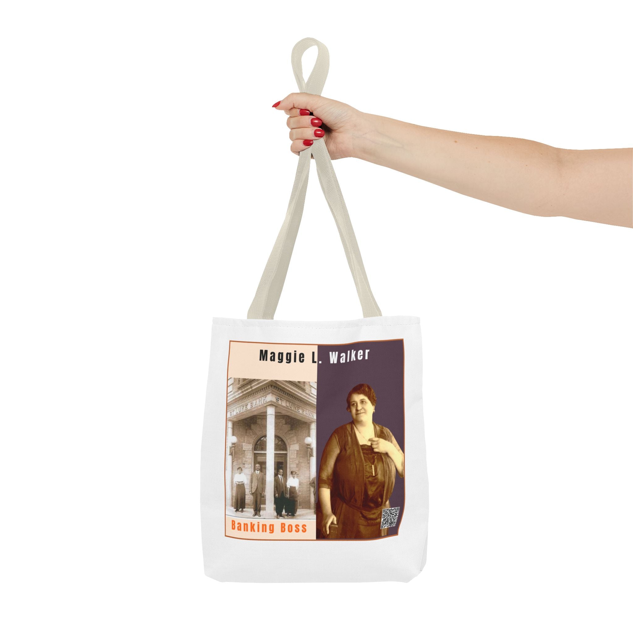 Defend Black Memories:Maggie L. Walker Historical Portrait AOP Tote Bag