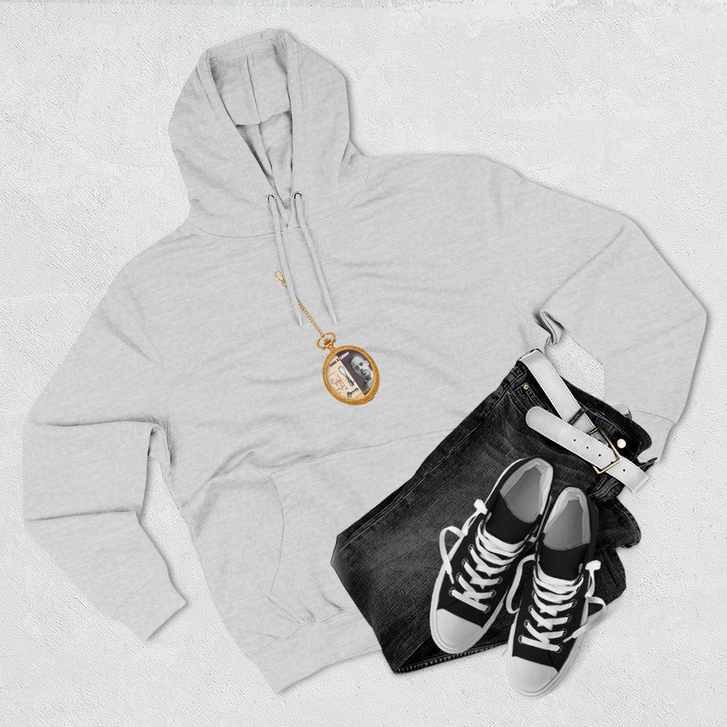 Lewis H Latimer Pocket Watch Three-Panel Fleece Hoodie