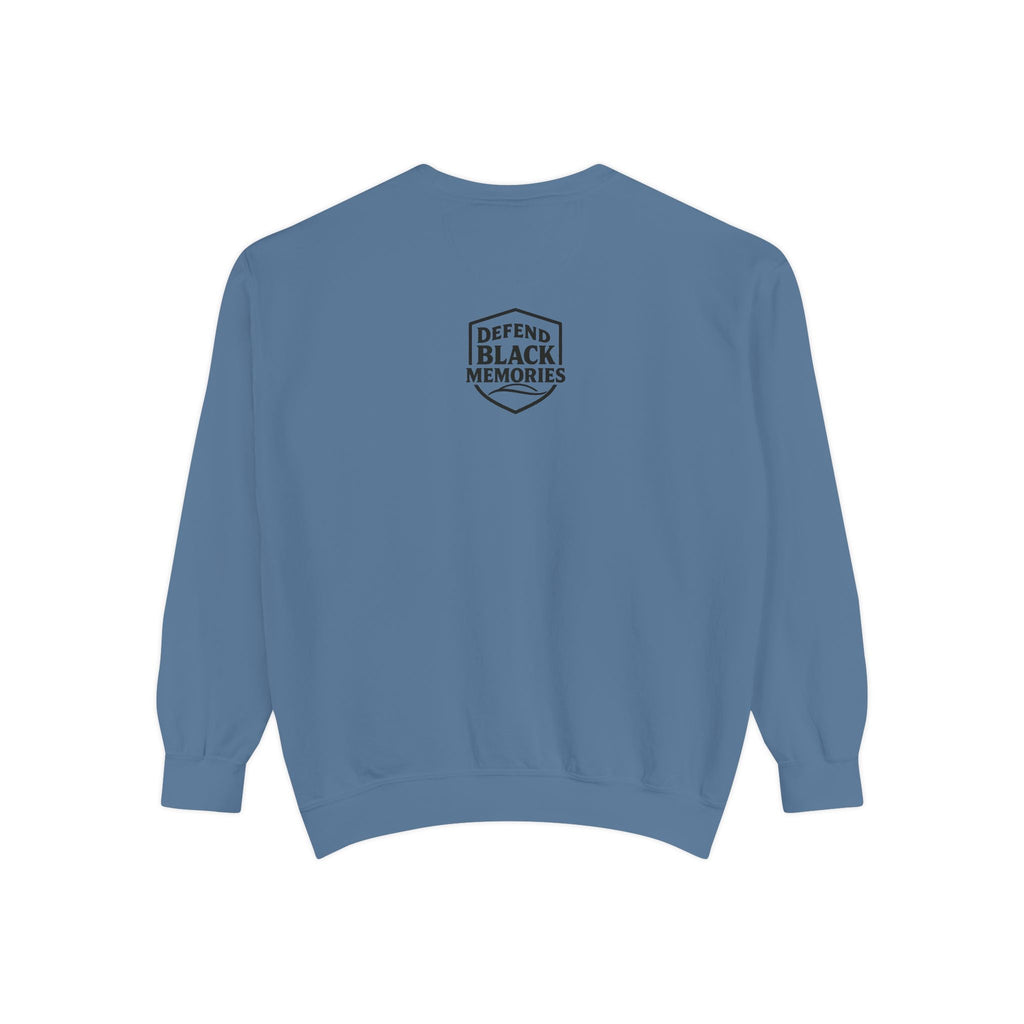 Defend Black Memories: Lewis Latimer Unisex Garment-Dyed Sweatshirt