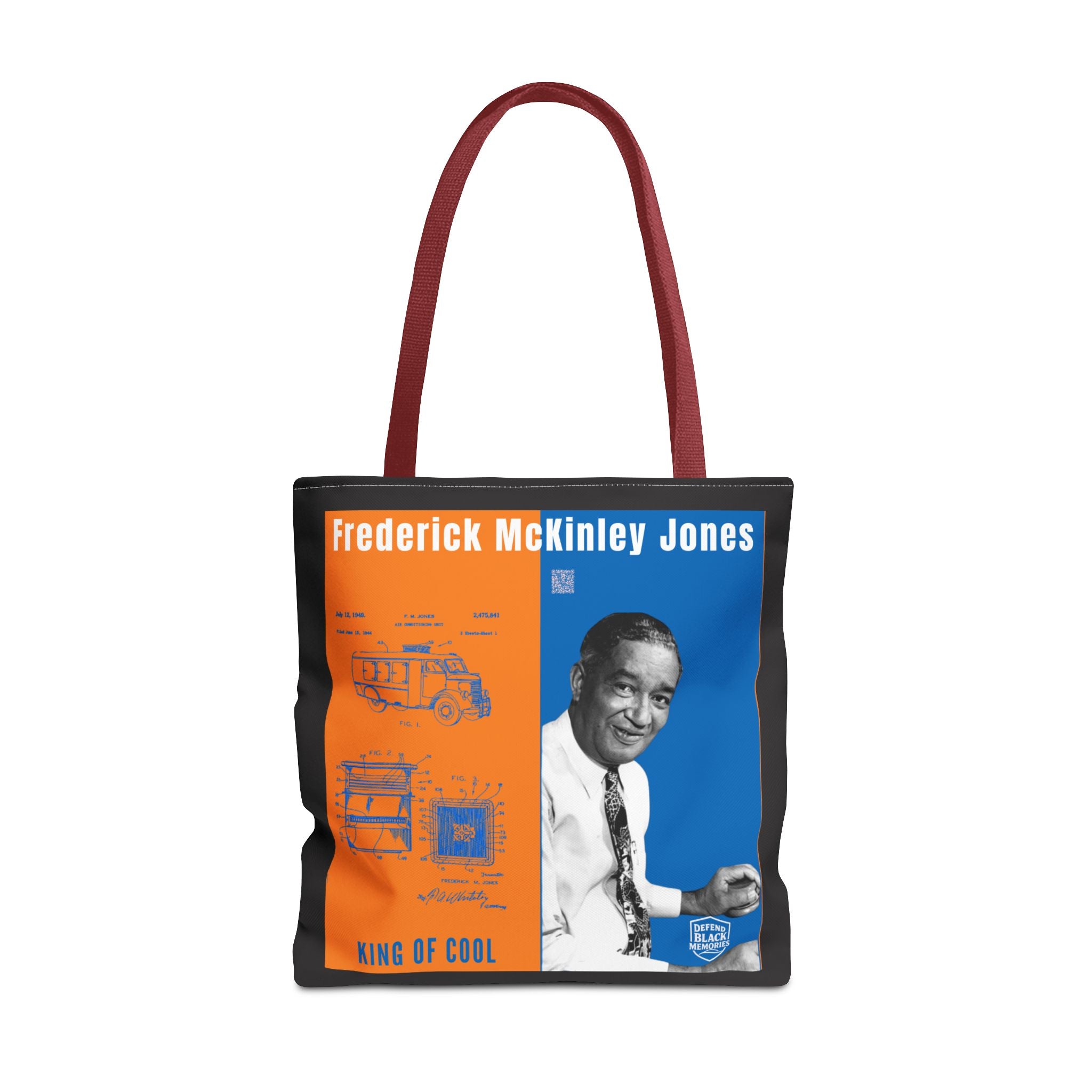 Frederick McKinley Jones, Historical Portrait Tote Bag (Black)
