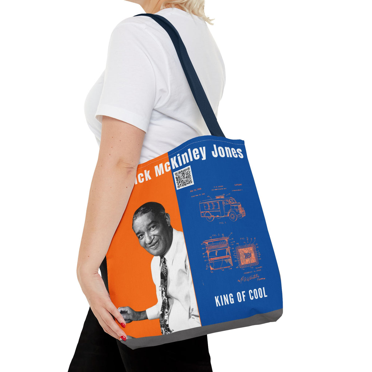 Frederick McKinley Jones, Historical Portrait Tote Bag (Black)